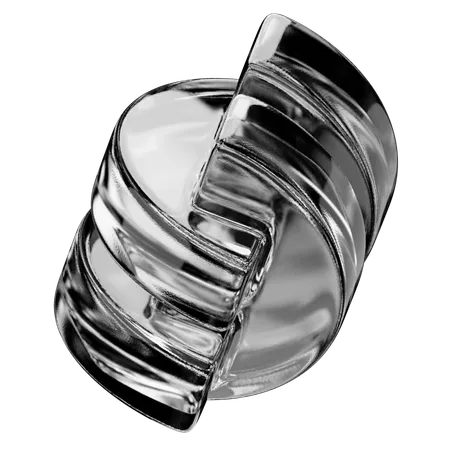 Forme de verre abstraite  3D Icon