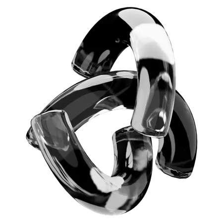 Forme de verre abstraite  3D Icon