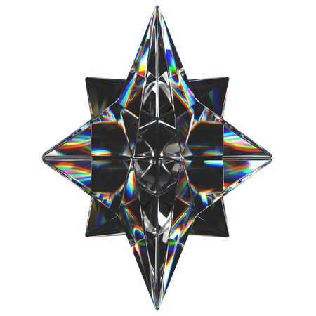 Forme de verre abstraite  3D Icon