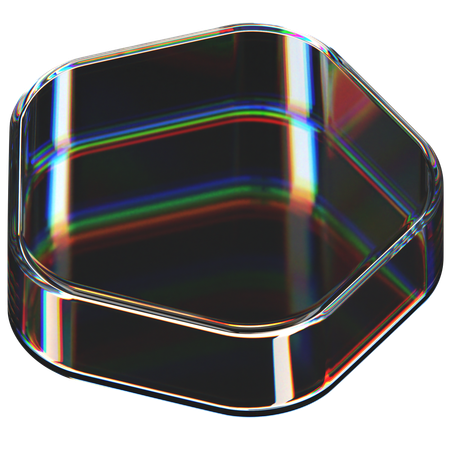 Forme de verre abstraite  3D Icon