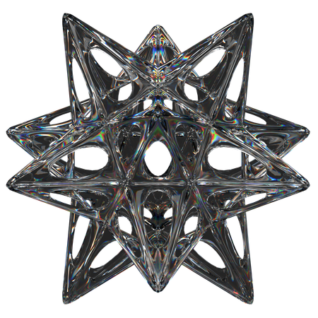 Forme de verre abstraite  3D Icon