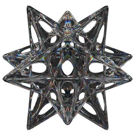 Forme de verre abstraite  3D Icon