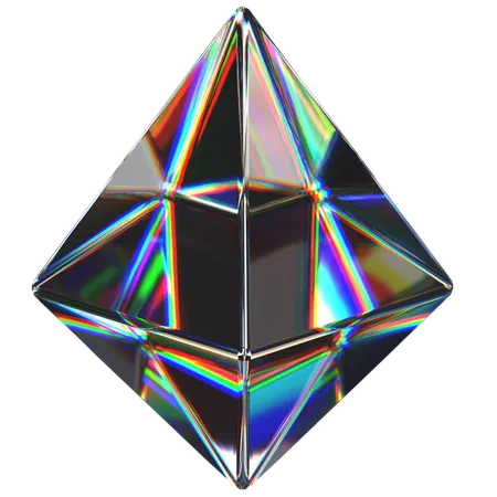 Forme de verre abstraite  3D Icon