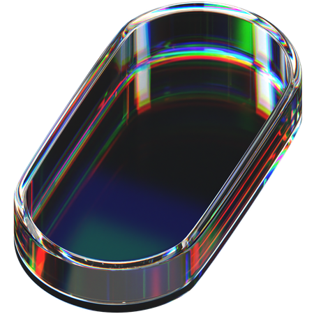 Forme de verre abstraite  3D Icon