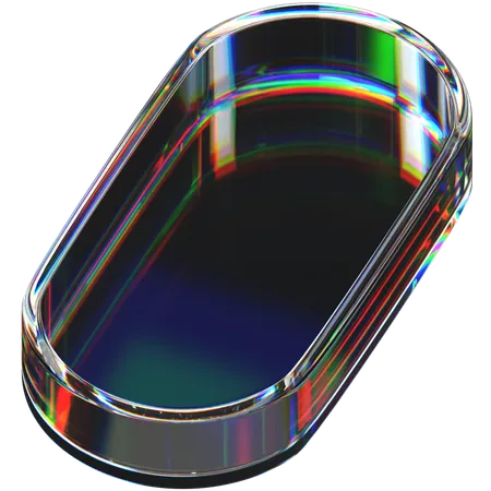 Forme de verre abstraite  3D Icon