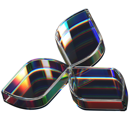 Forme de verre abstraite  3D Icon