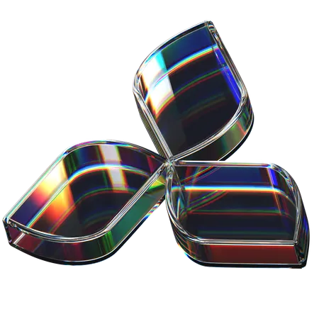 Forme de verre abstraite  3D Icon