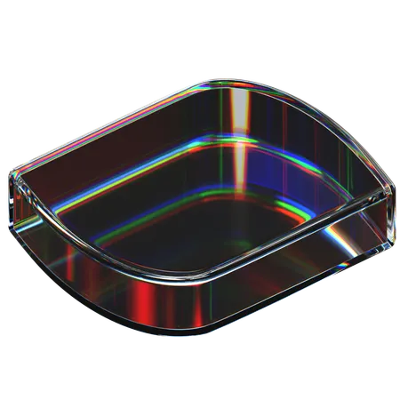 Forme de verre abstraite  3D Icon