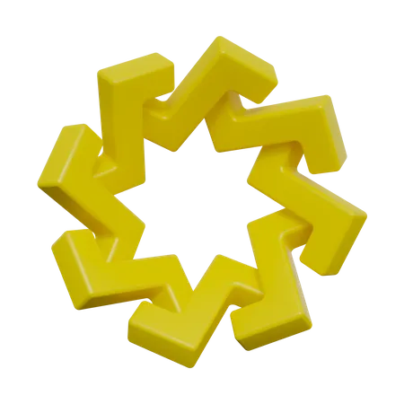 Forme d'étoile  3D Icon