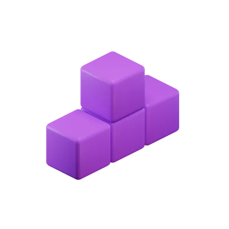 Bloc Tetris en forme de T  3D Icon