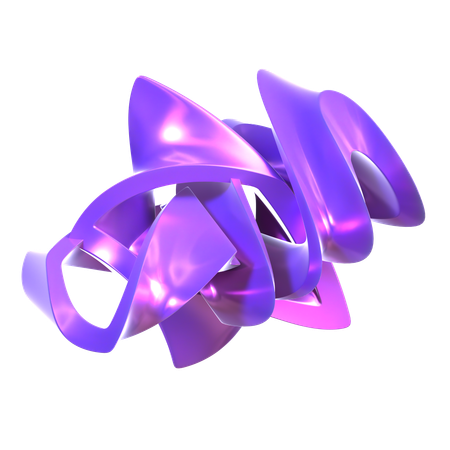 Forme holographique abstraite  3D Icon