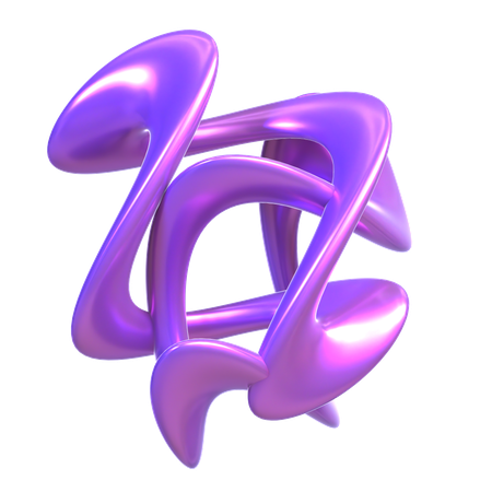 Forme holographique abstraite  3D Icon