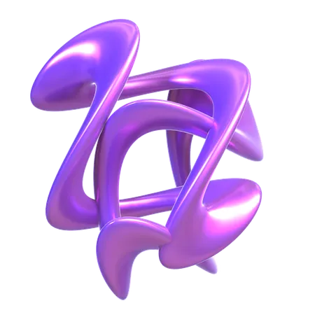 Forme holographique abstraite  3D Icon