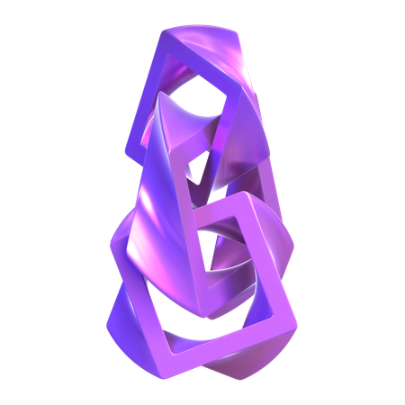 Forme holographique abstraite  3D Icon