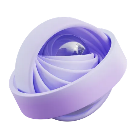 Forme abstraite ronde  3D Icon