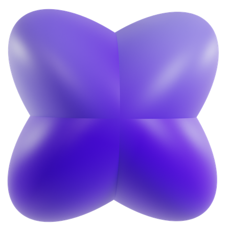 Forme violette abstraite  3D Icon