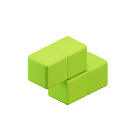 Bloc Tetris en zigzag en forme de Z  3D Icon