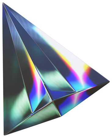 Formes pyramidales irisées  3D Icon