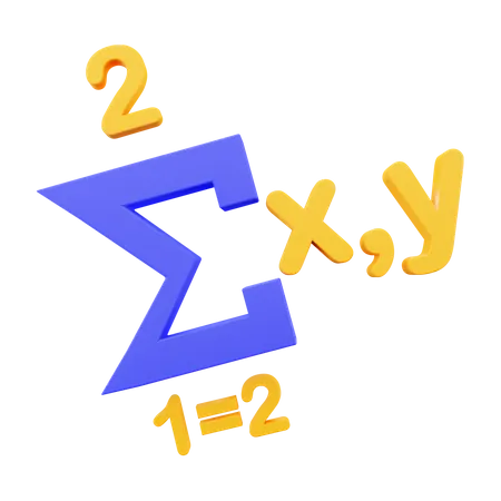 Fórmula de soma  3D Icon