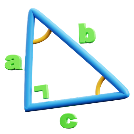 Fórmula geométrica del triángulo  3D Icon