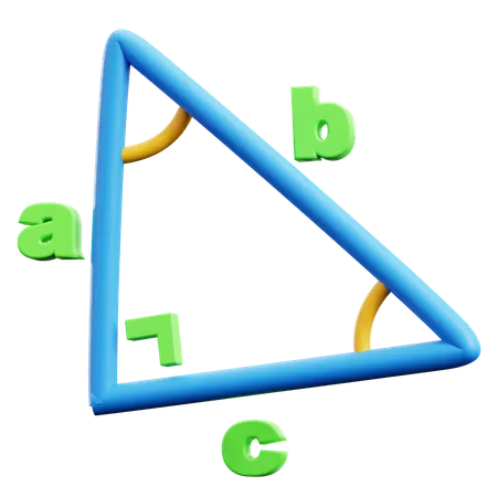 Fórmula geométrica del triángulo  3D Icon