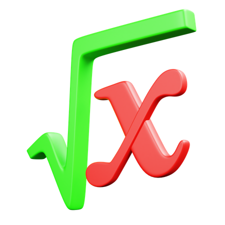 Fórmula raíz  3D Icon