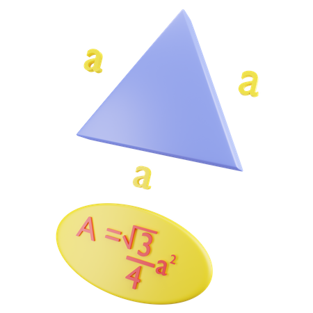 Fórmula do triângulo  3D Icon
