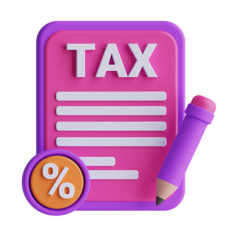 Formulaire de déclaration d'impôt  3D Icon
