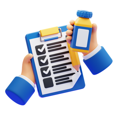 Formulaire de liste de contrôle qualité  3D Icon