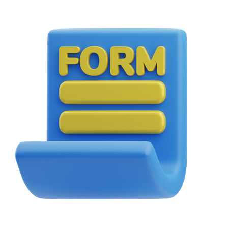 Fichier de formulaire  3D Icon