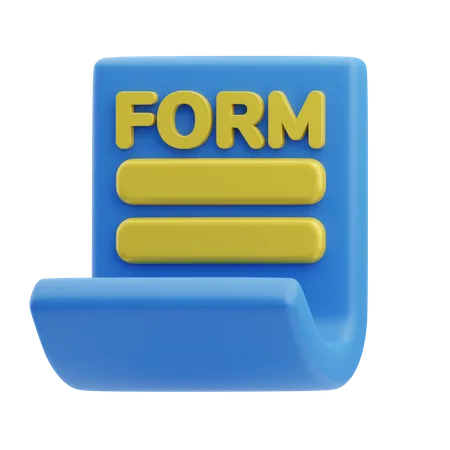 Fichier de formulaire  3D Icon