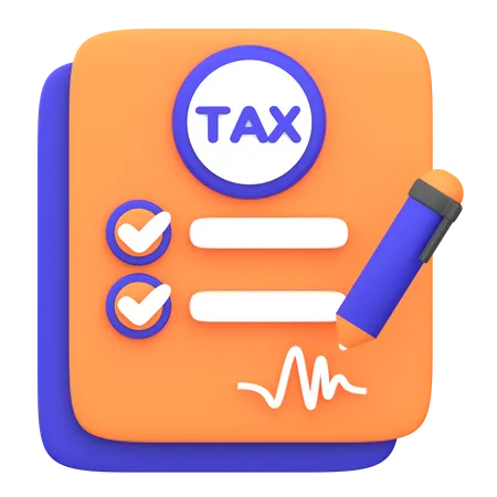 Formulaire d'impôt  3D Icon