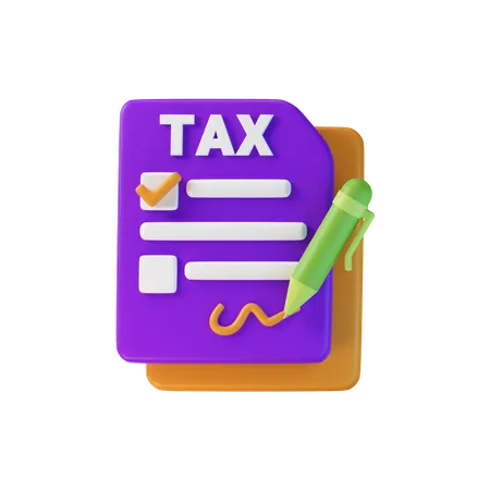 Formulaire d'impôt  3D Icon