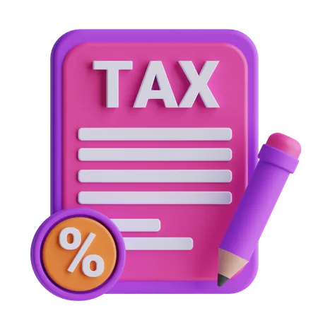 Formulário de declaração de imposto  3D Icon