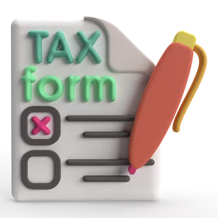 Formulario de impuestos  3D Icon