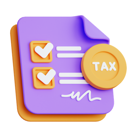 Formulario de impuestos  3D Illustration