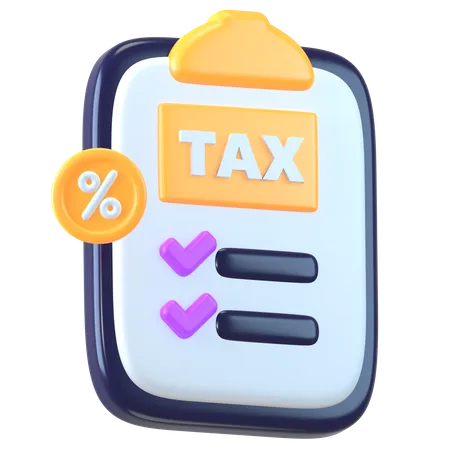 Formulario de impuestos  3D Icon