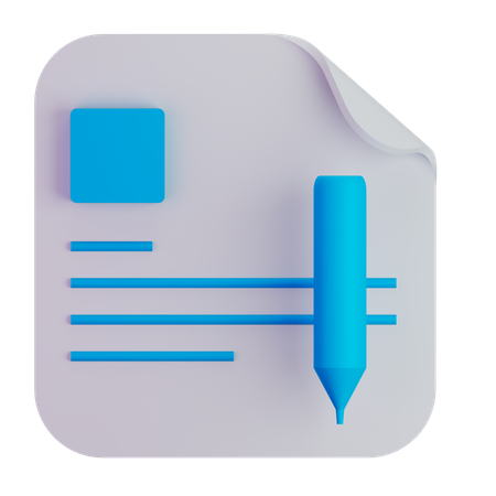 Formulário de preenchimento  3D Icon