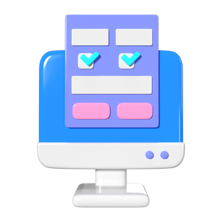 Formulário eletrônico  3D Icon