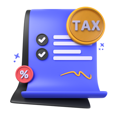 Formulário de impostos  3D Icon