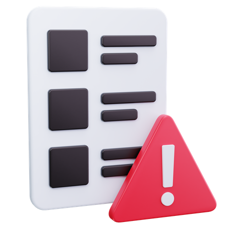 Formularwarnung  3D Icon