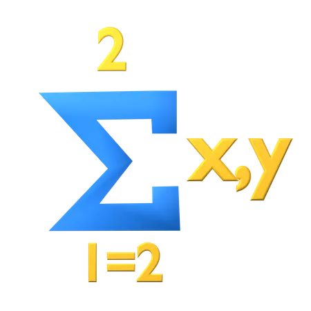 Formule de sommation  3D Icon