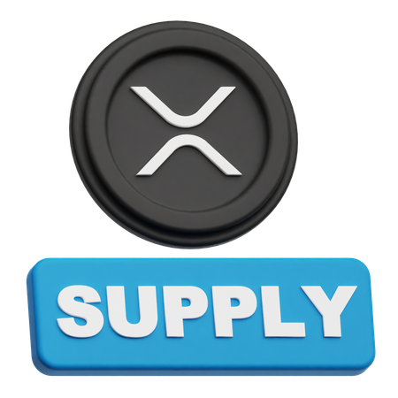 Fornecimento de moedas XRP  3D Icon