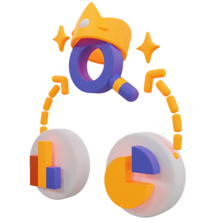 Forschungsanalyse  3D Icon