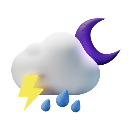 Nuit de gros orage  3D Icon