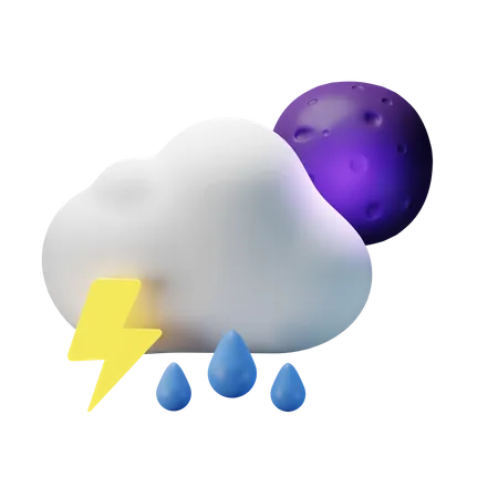 Nuit de gros orage  3D Icon