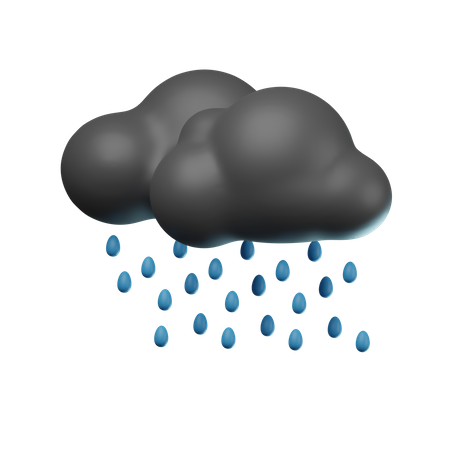 Forte pluie  3D Icon