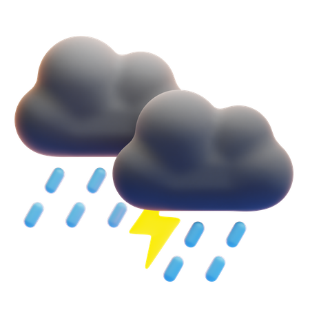 Forte pluie  3D Icon