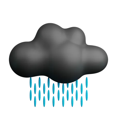 Forte pluie  3D Icon