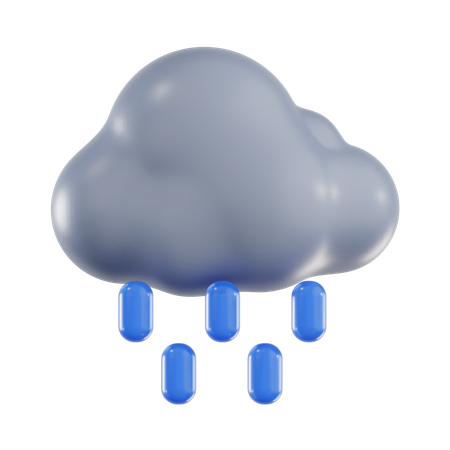 Forte pluie  3D Icon